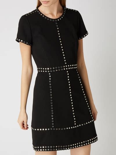 michael kors kleid nieten schwarz